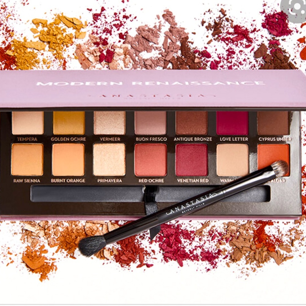 Anastasia eyeshadow palette modern renaissance 14 colors one is used fully